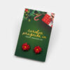 Uhani Božična zvezda na kartici z motivom - Čarobni prazniki - darilo za božič novo leto