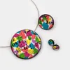 Spletni tečaj izdelave nakita - Komplet nakita krpanka in tisk s sitom silkscreen