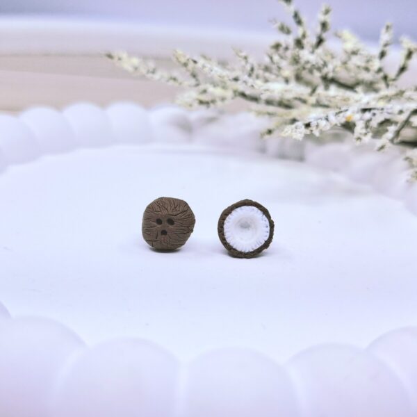 kokos mini sadje uhani drop earrings coconut